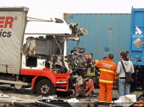 Ongeval geknelde E34/N49 Assenede Oosthoek