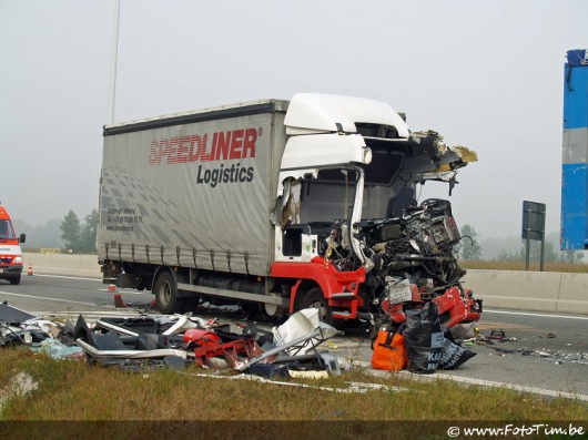 Ongeval geknelde E34/N49 Assenede Oosthoek