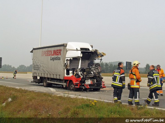 Ongeval geknelde E34/N49 Assenede Oosthoek