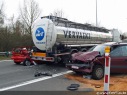 Ongeval geknelde E34 Moerbeke-Waas