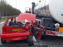 Ongeval geknelde E34 Moerbeke-Waas