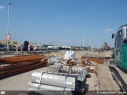 Werken kruispunt Cosmos Zelzate, fundering fietstunnel