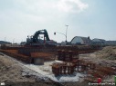 Werken kruispunt Cosmos Zelzate, fundering fietstunnel