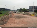 Werken kruispunt Cosmos Zelzate, oprit R4 vanuit Gent