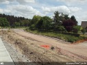 Werken kruispunt Cosmos Zelzate, weg richting hotel JFK