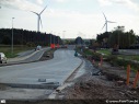 Werken kruispunt Cosmos Zelzate, afrit richting Gent